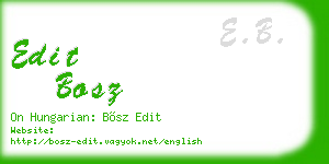 edit bosz business card
